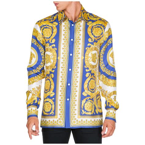 versace trend long sleeve shirt|versace long sleeve shirt men.